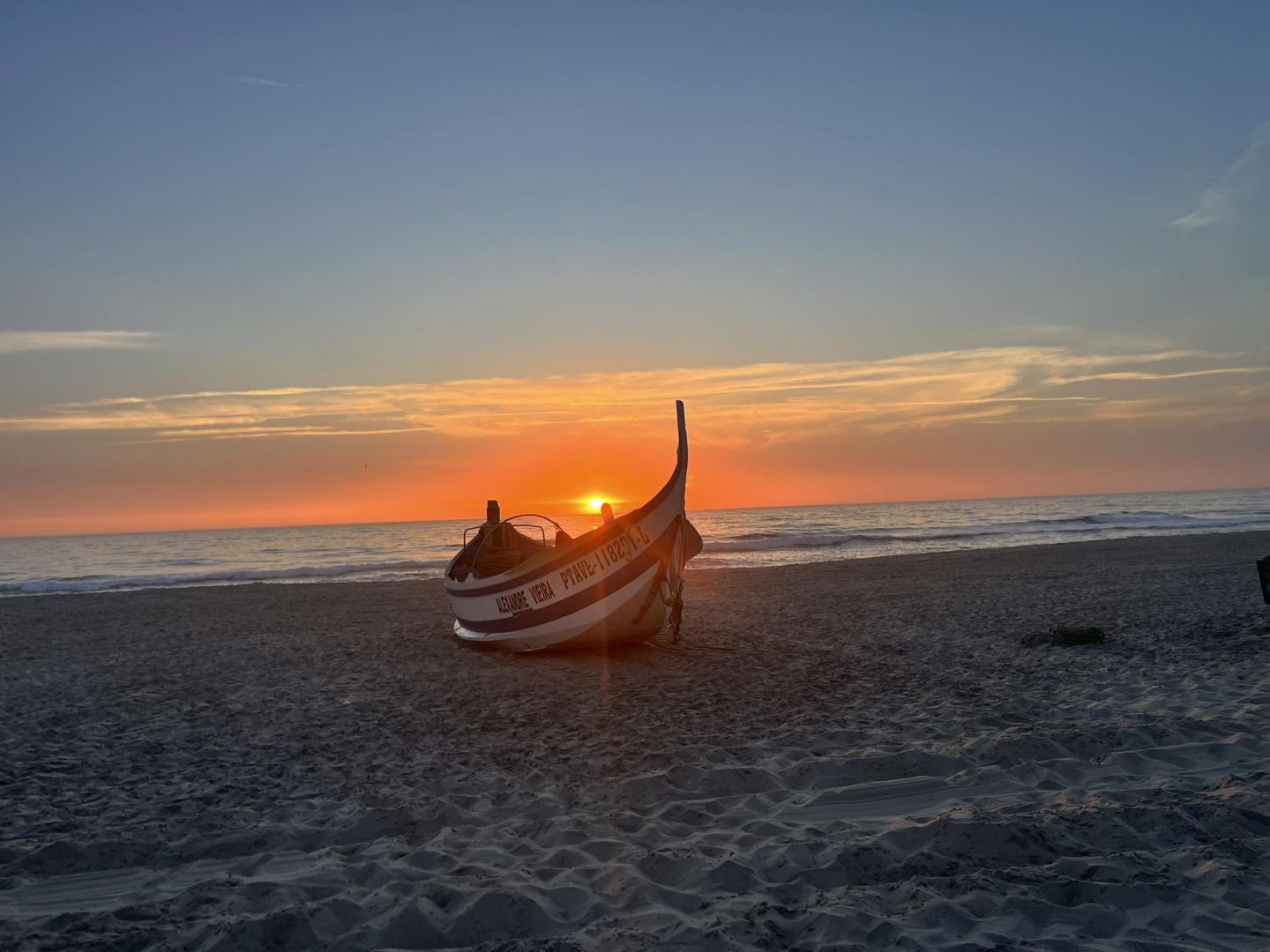 Por do sol - barco